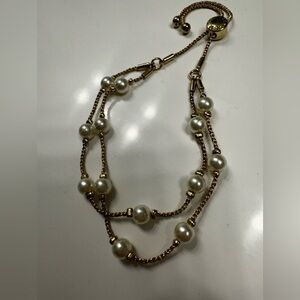 Charter Club Elegant Gold and Pearl Women's Bracelet